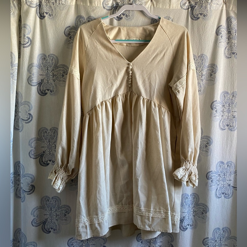NWOT Babydoll Linen/Cotton Dress